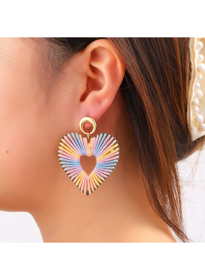 Day & Eve oorbellen E60099-1 Multi/Goudkleurig