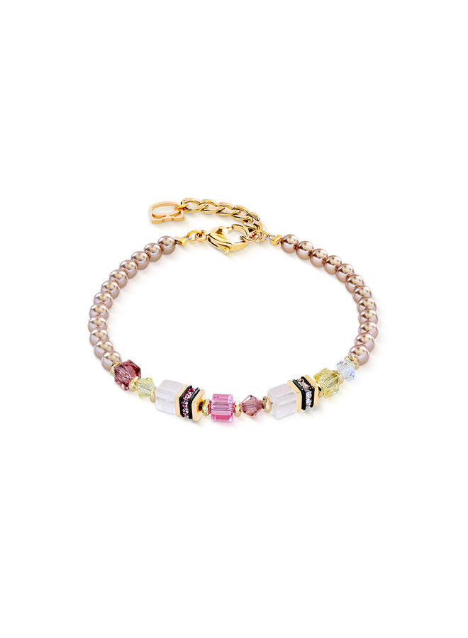 COEUR de LION armband 2103/1916 Roze/Goud Verguld