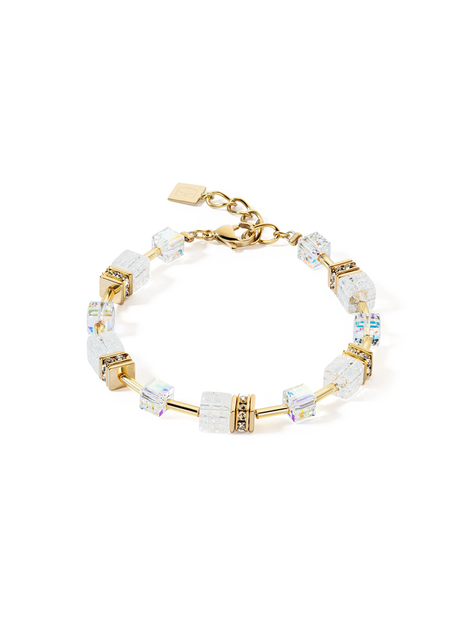 COEUR de LION armband 3018/1416 Wit/Goud Verguld