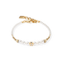 COEUR de LION armband 4312/1416 Wit/Goud Verguld