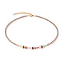 COEUR de LION ketting 2103/1916 Roze/Goud Verguld