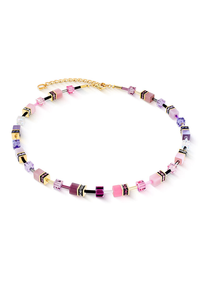 COEUR de LION ketting 2838/1927 Roze/Lila/Goud Verguld