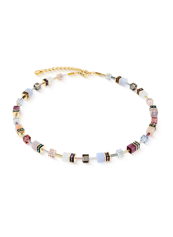 COEUR de LION ketting 4905/1924 Oudroze/Pastel/Goud Verguld