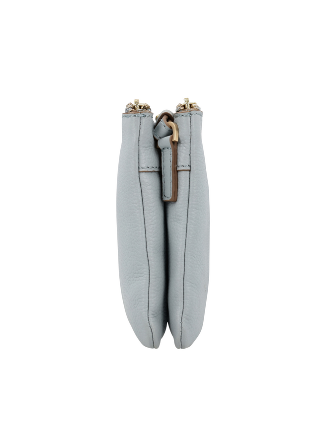 LouLou tas Camille Blue Aura/Goudkleurig