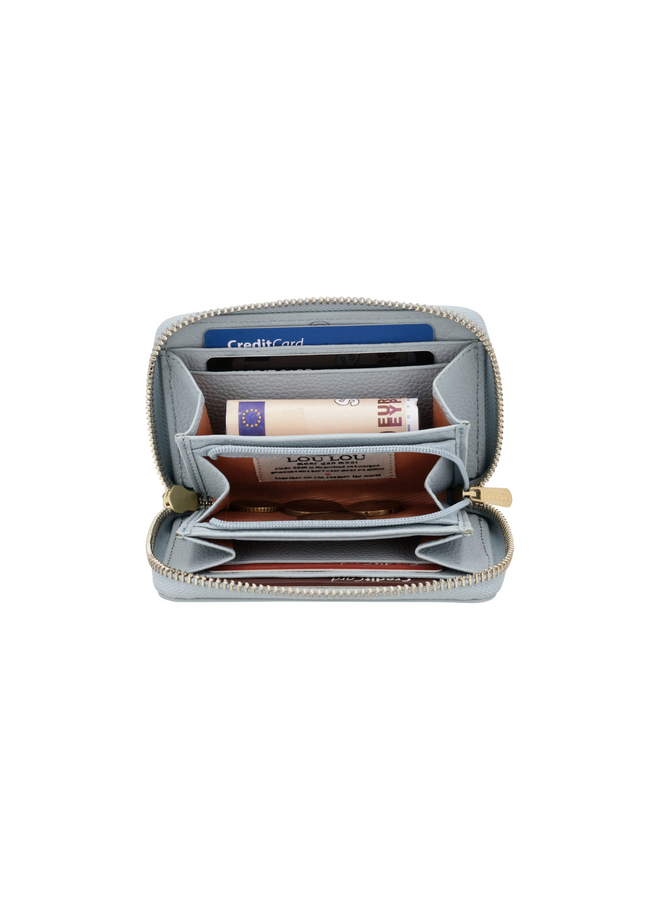 LouLou portemonnee Petite Emilie Blue Aura/Goudkleurig