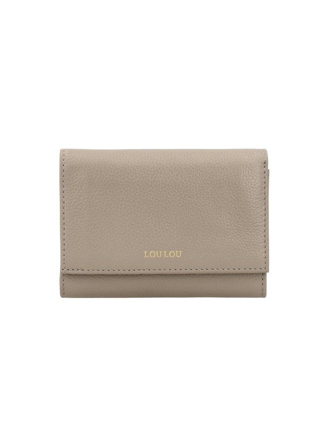 LouLou portemonnee Petite Fleur Soft Sepia/Goudkleurig
