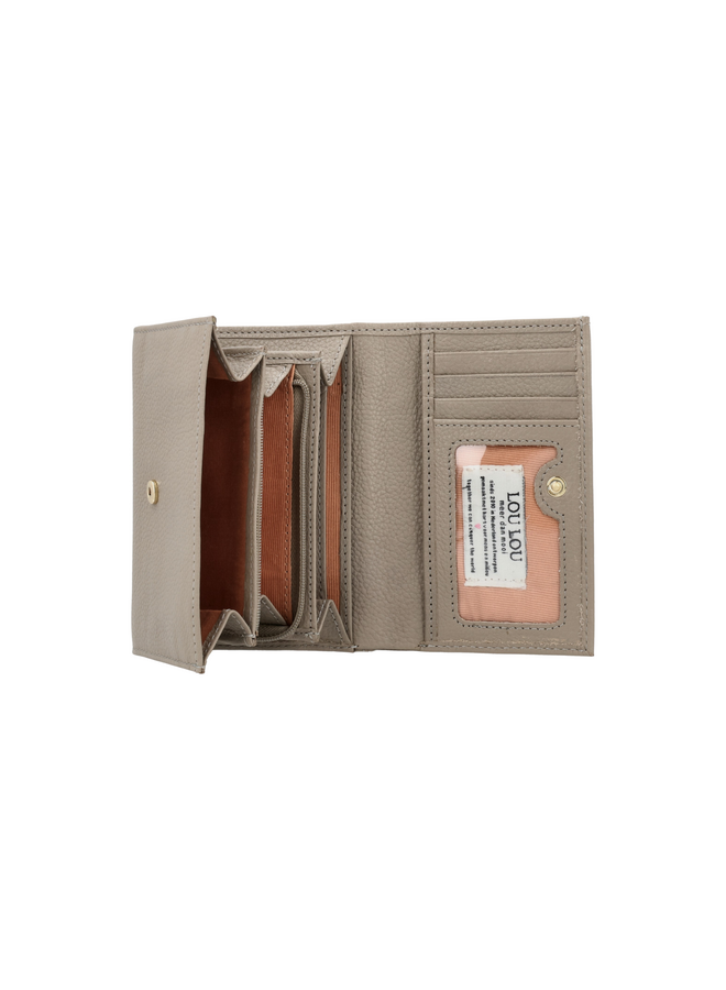 LouLou portemonnee Petite Fleur Soft Sepia/Goudkleurig