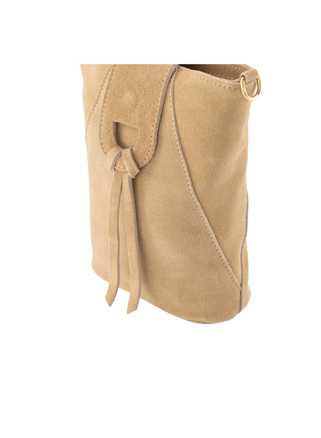 Jewelz tas Kendra Suède Zand/Goudkleurig