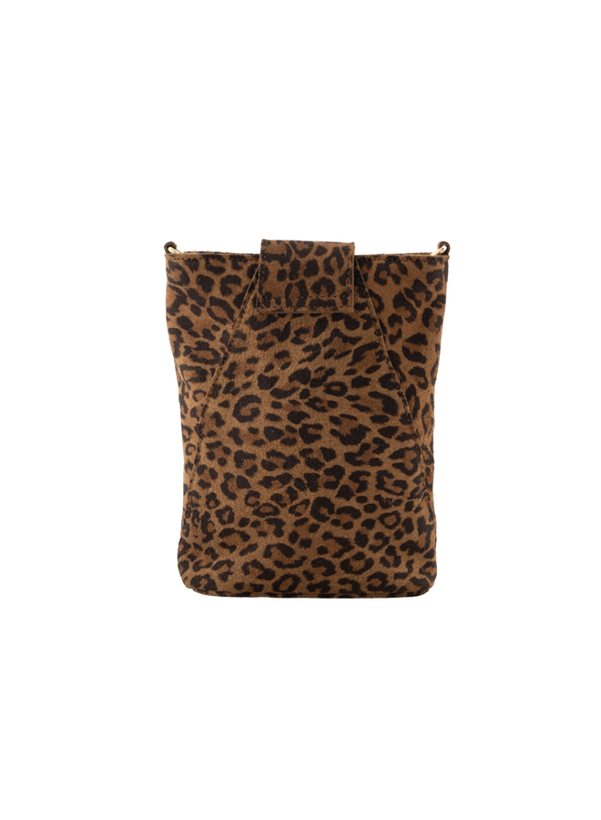 Jewelz tas Kendra Suède Luipaard/Goudkleurig