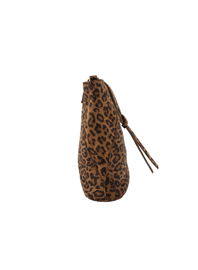 Jewelz tas Kendra Suède Luipaard/Goudkleurig