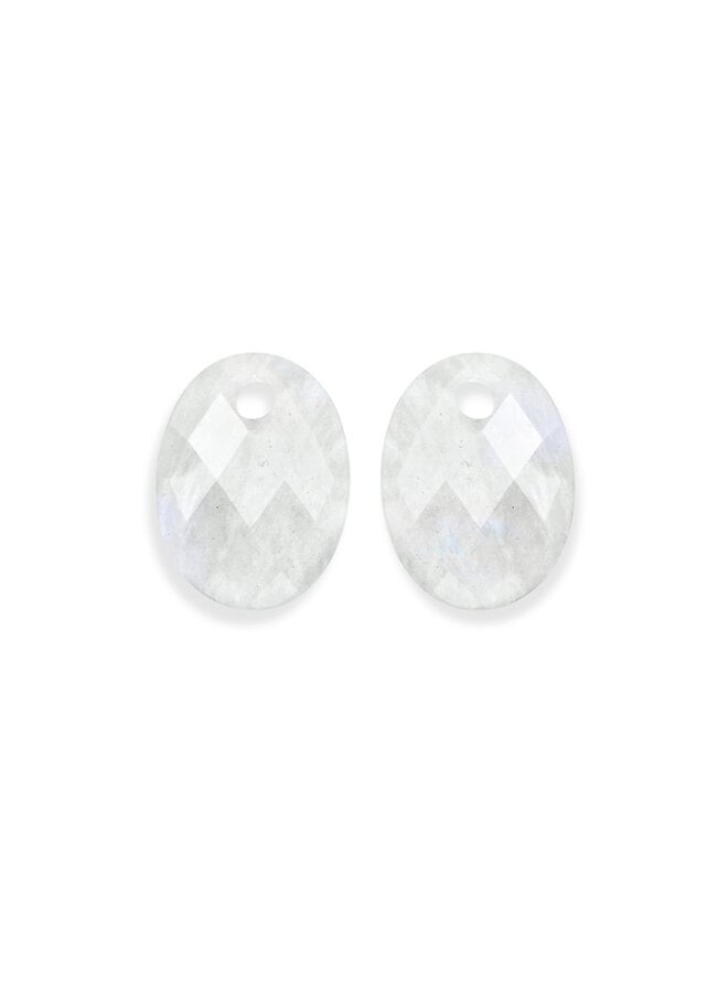 Sparkling Jewels oorbel Edelstenen Medium Oval Moonstone