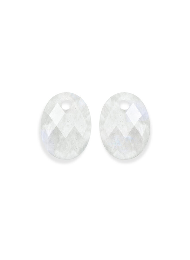 Sparkling Jewels oorbel Edelstenen Medium Oval Moonstone