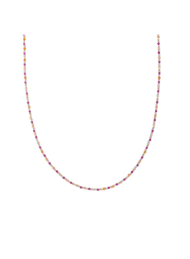 Sparkling Jewels ketting Beaded Multi Gem Goudkleurig