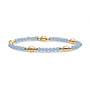 Sparkling Jewels armband Bold Mix Milky Blue Jade Goudkleurig