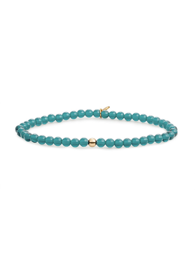 Sparkling Jewels armband Saturn Small Turquoise Quartz Goudkleurig