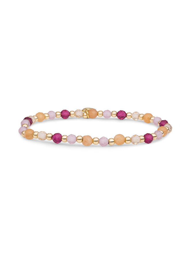 Sparkling Jewels armband Interstellar Multi Gem Pink Goudkleurig