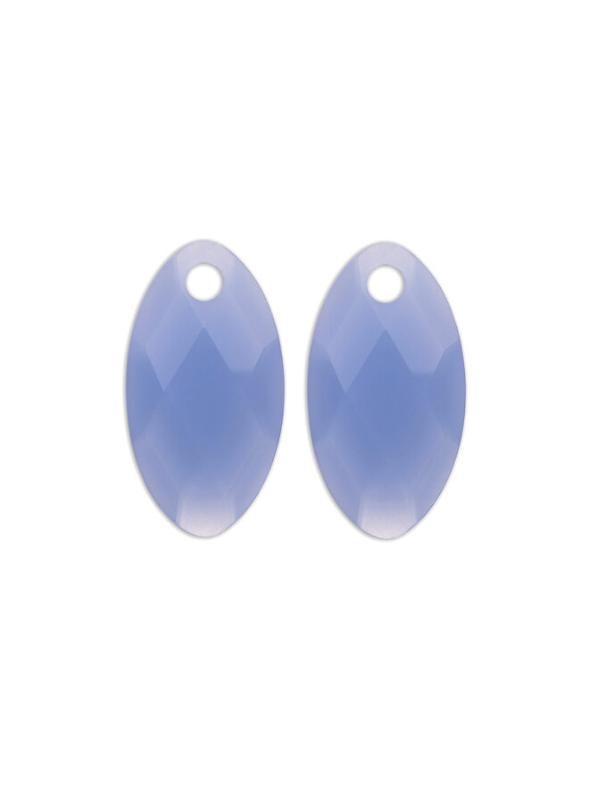 Sparkling Jewels oorbel Edelstenen Leaf Milky Blue Jade