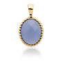 Sparkling Jewels pendant Twist Milky Blue Jade Goudkleurig