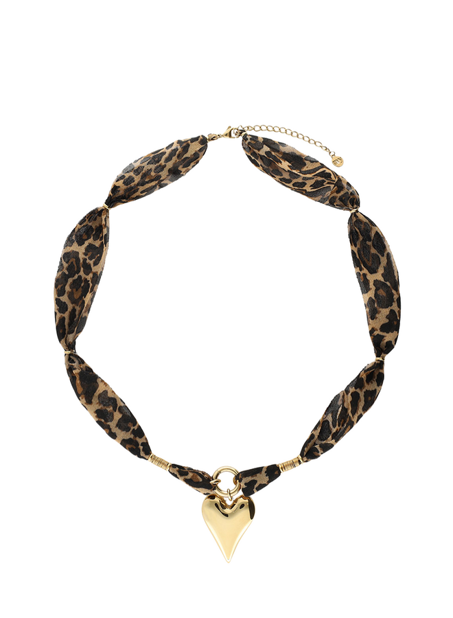 My Jewellery ketting Hart Panterprint/Goudkleurig