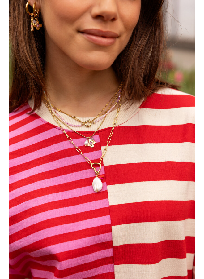 My Jewellery ketting Botanical Schakel Parel/Goudkleurig