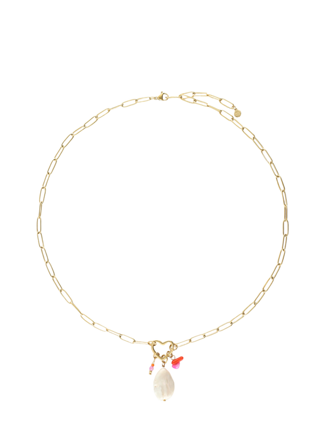 My Jewellery ketting Botanical Schakel Parel/Goudkleurig