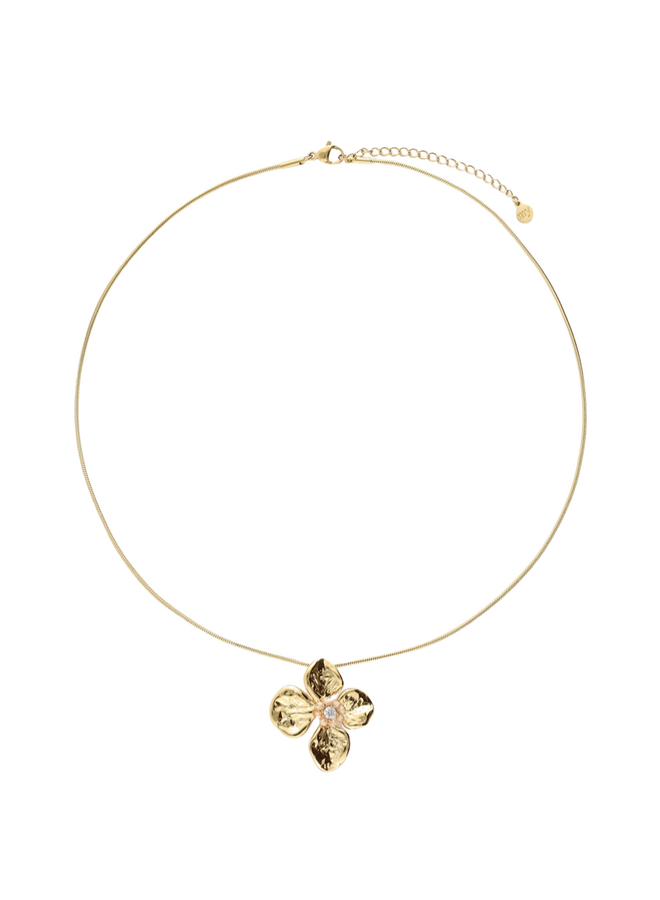 My Jewellery ketting Botanical Bloem Beige/Goudkleurig