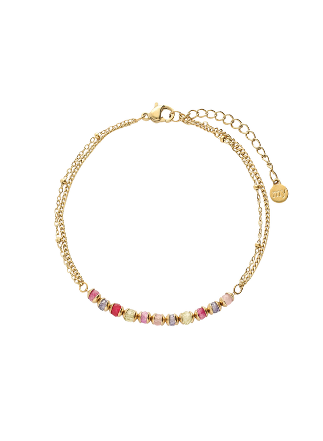 My Jewellery armband Botanical Kralen Multi/Goudkleurig