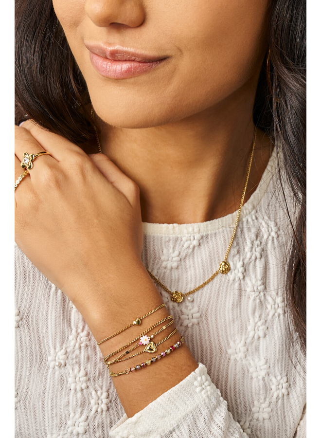 My Jewellery armband Botanical Kralen Multi/Goudkleurig