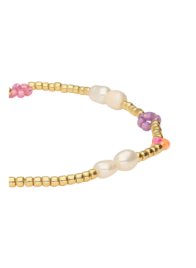 My Jewellery armband Botanical Bloem Multi/Goudkleurig