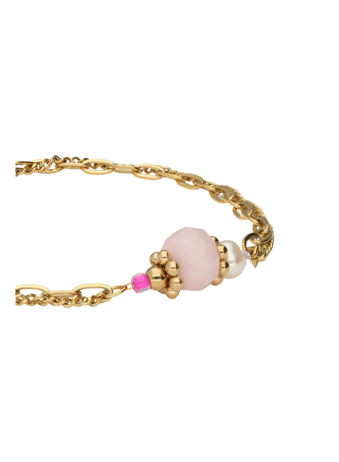 My Jewellery armband Botanical Kraal Roze/Goudkleurig
