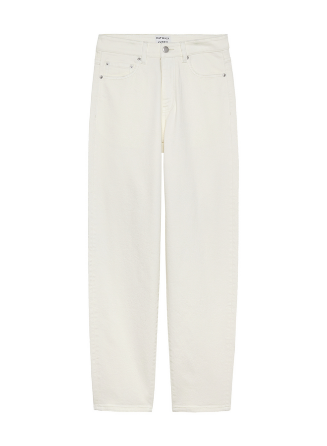 Jeans Barrel Fit Star White