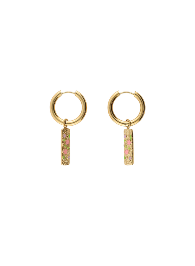 My Jewellery oorbellen Botanical Bloemen Bedel Goudkleurig