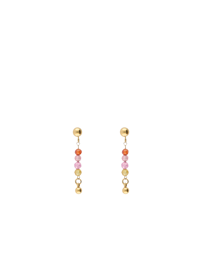 My Jewellery oorbellen Botanical Stud Multi/Goudkleurig