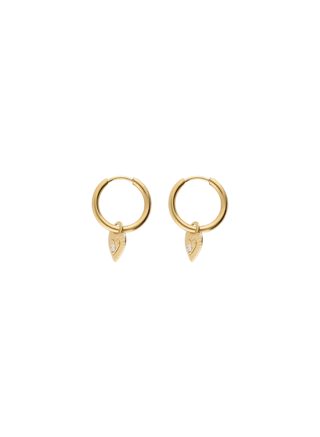 My Jewellery oorbellen Nomads Hartje Goudkleurig