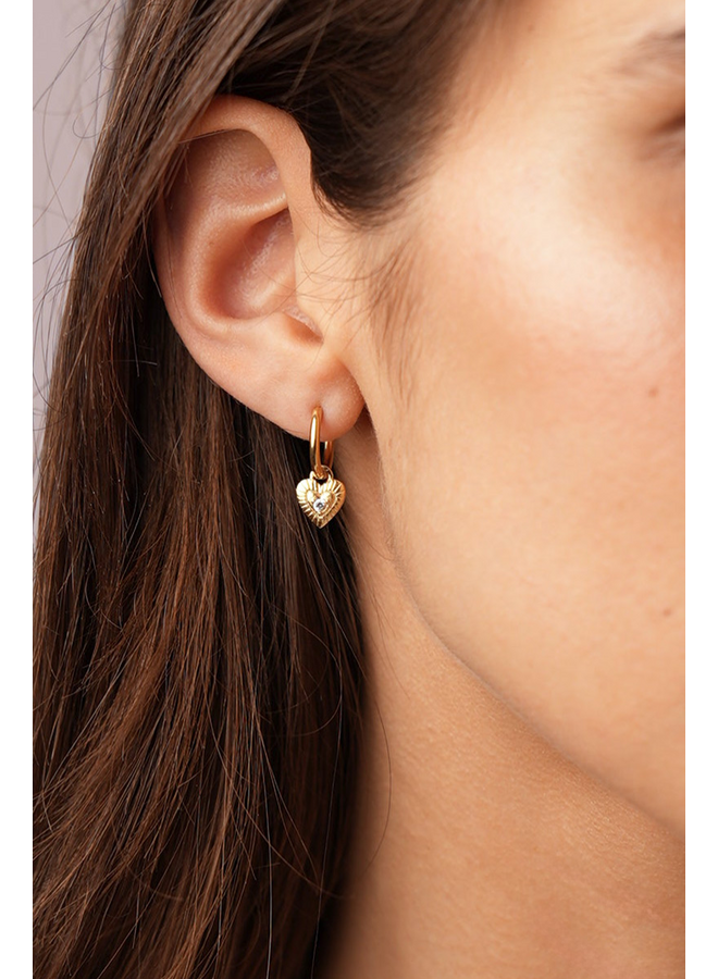 My Jewellery oorbellen Nomads Hartje Goudkleurig