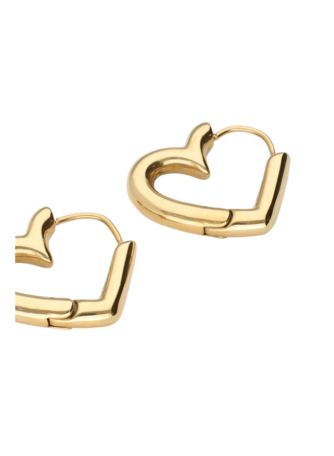 My Jewellery oorbellen Open Hart Goudkleurig