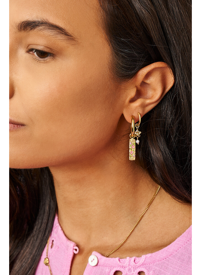 My Jewellery oorbellen Botanical Bloemen Bedel Goudkleurig