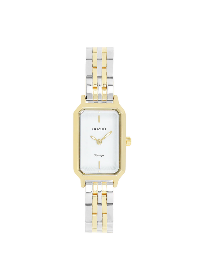 OOZOO Vintage horloge C20454 Zilver-/Goudkleurig/Wit