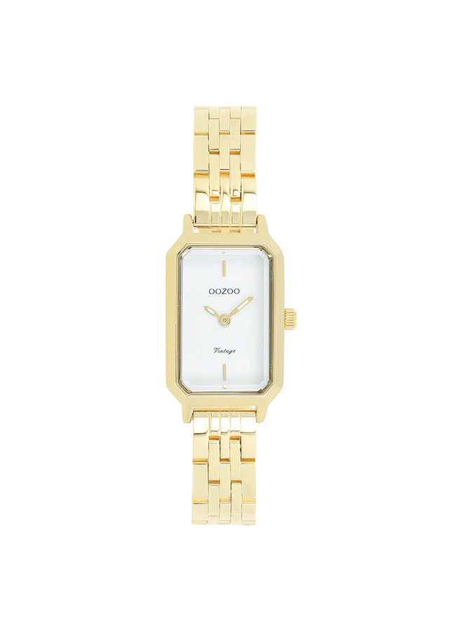 OOZOO Vintage horloge C20456 Goudkleurig/Wit