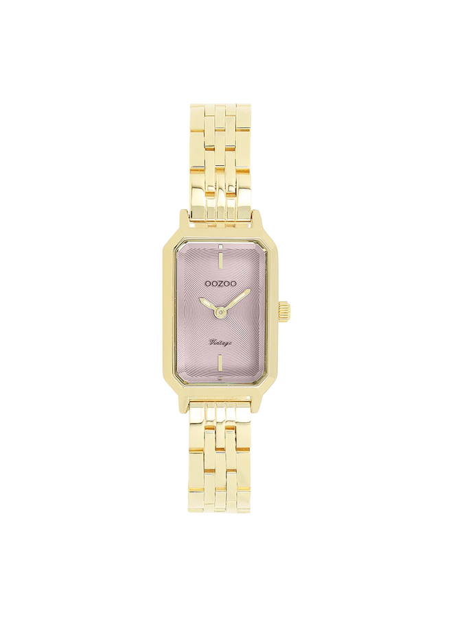 OOZOO Vintage horloge C20458 Goudkleurig/Roze