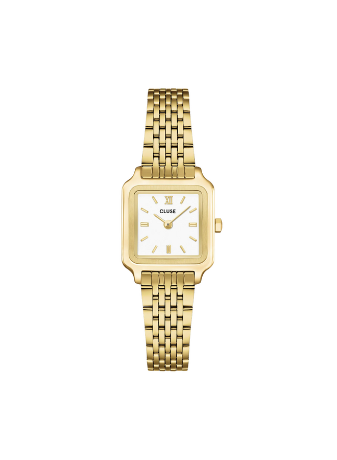 CLUSE horloge Gracieuse Mini Goudkleurig/Wit