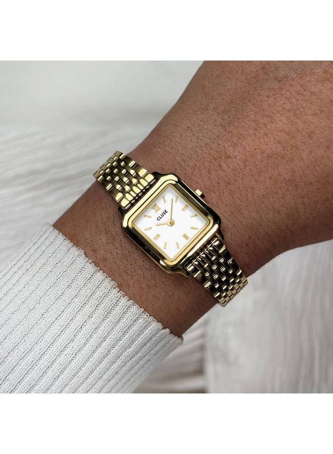 CLUSE horloge Gracieuse Mini Goudkleurig/Wit