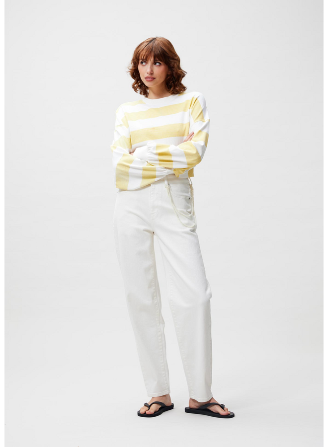 Jeans Barrel Fit Star White