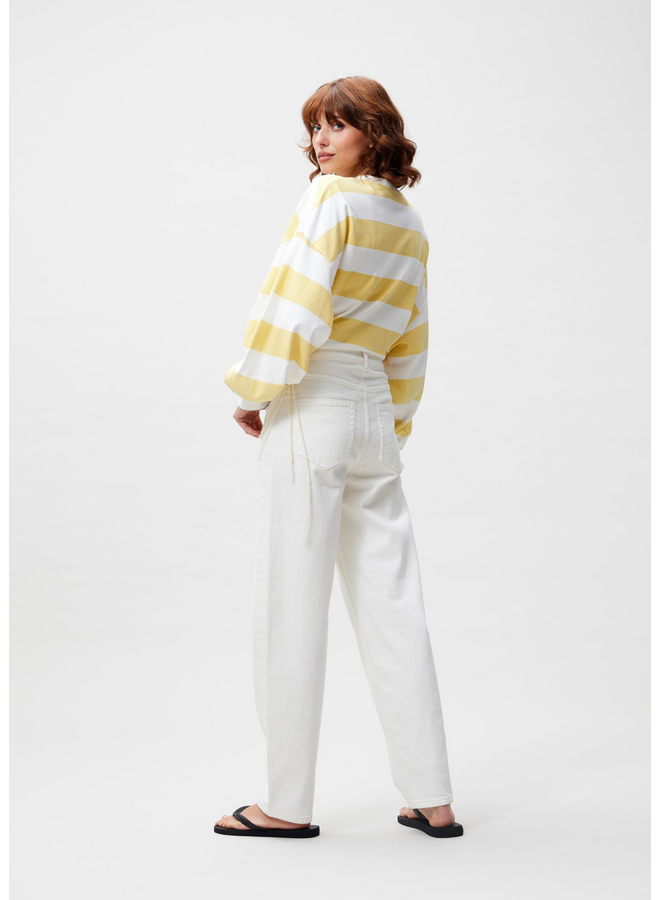 Jeans Barrel Fit Star White