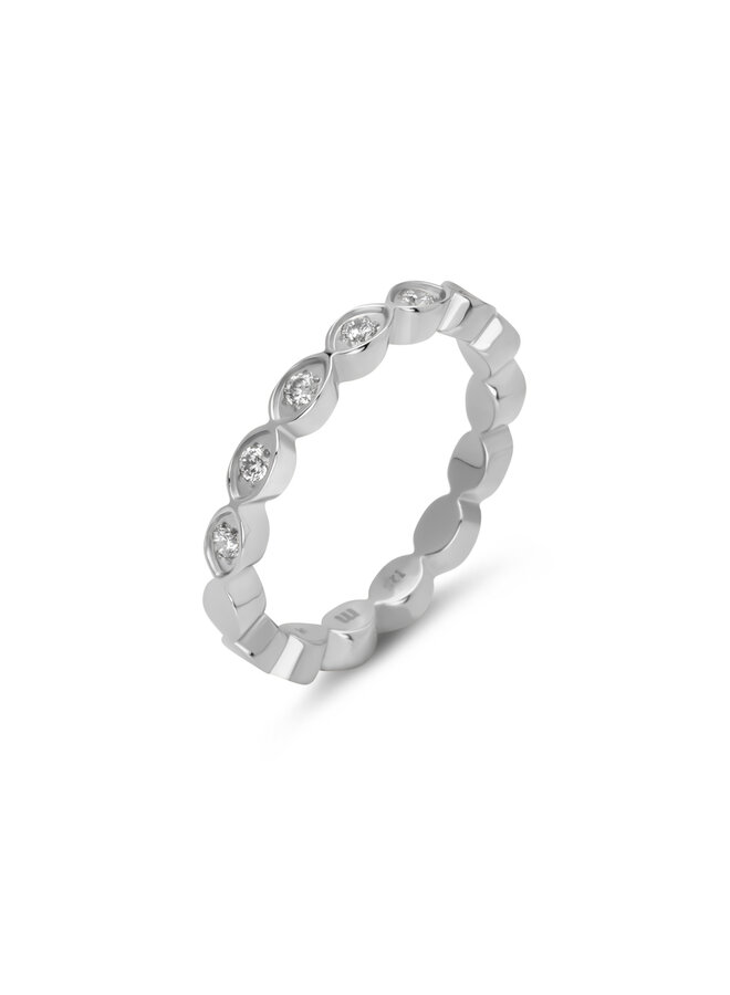 Melano Friends ring Inez Zilverkleurig