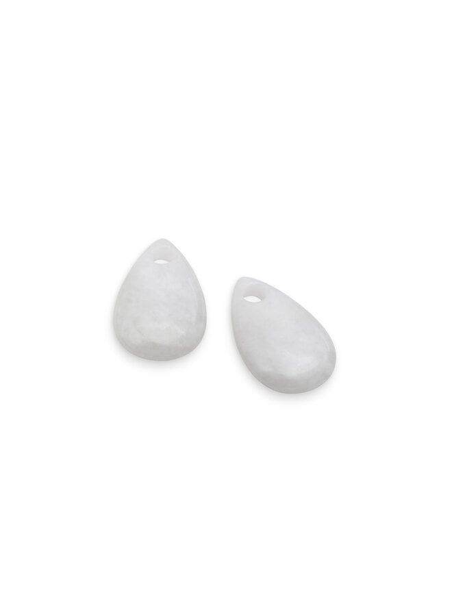 Melano Kosmic oorbelhangers Gem Drop White Jade