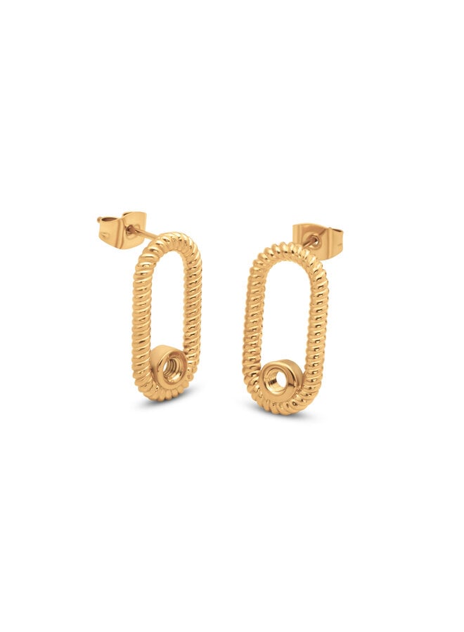 Melano Twisted oorbellen Tosca Goudkleurig