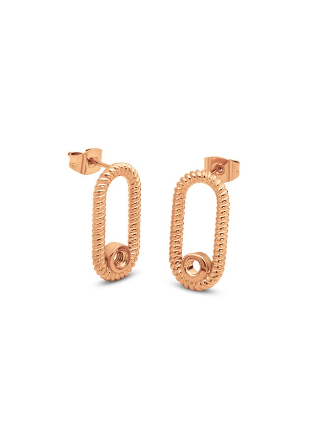 Melano Twisted oorbellen Tosca Rosékleurig