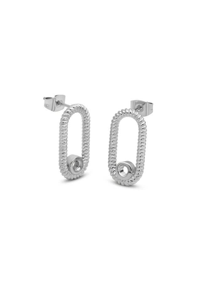 Melano Twisted oorbellen Tosca Zilverkleurig