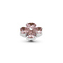 Melano Twisted meddy Heart Clover Diamond Pink Zilverkleurig